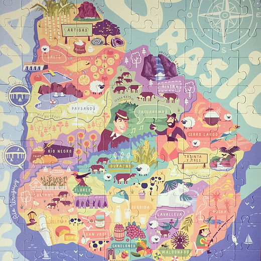 Puzzle 120 piezas Conociendo Uruguay