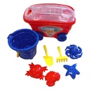 Carrito de playa con accesorios