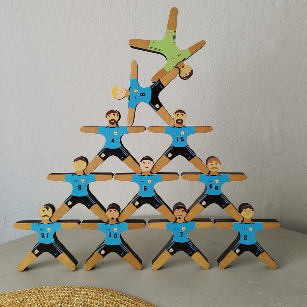 Acróbatas XL apilables edición Celeste en MDF