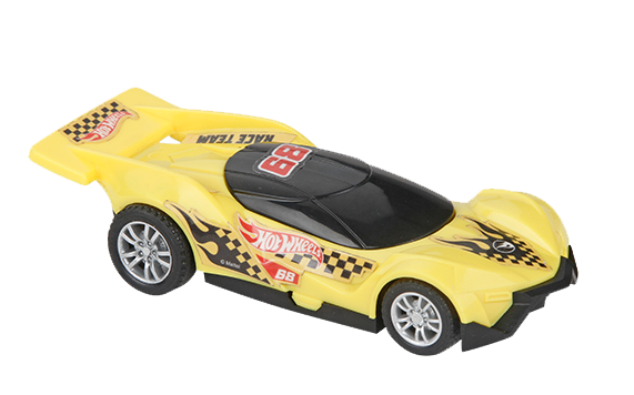 Autito Hot Wheels  Pullback de 13 cm amarillo