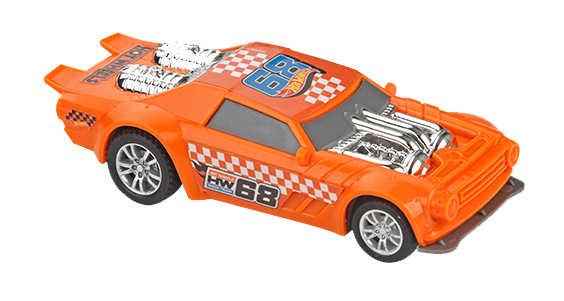 Autito Hot Wheels  Pullback de 13 cm naranja