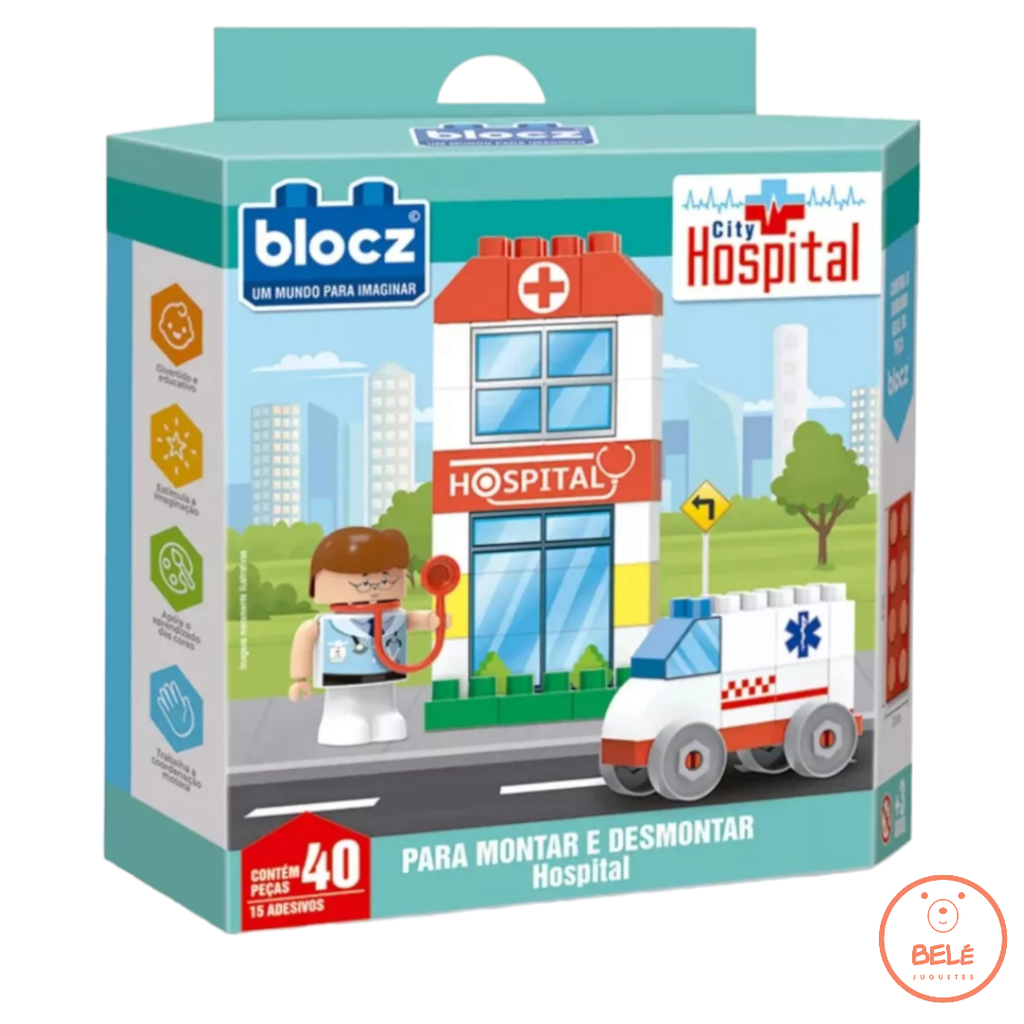 Bloques de encastre 40 piezas motivo Hospital