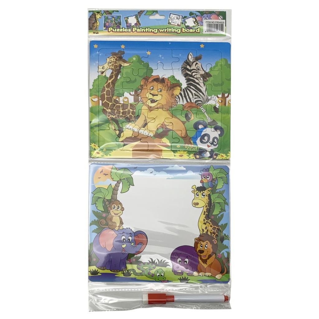 Pizarra con puzzle y marcador