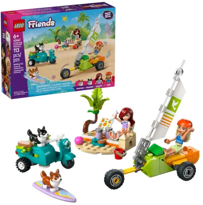 Lego Friends mascotas surfista y aventura sobre ruedas 