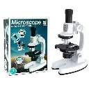Microscopio de pie monocular led p/niños aumento 1200x