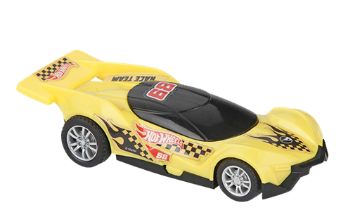 Autito Hot Wheels  Pullback de 13 cm amarillo
