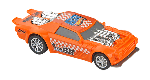 Autito Hot Wheels  Pullback de 13 cm naranja