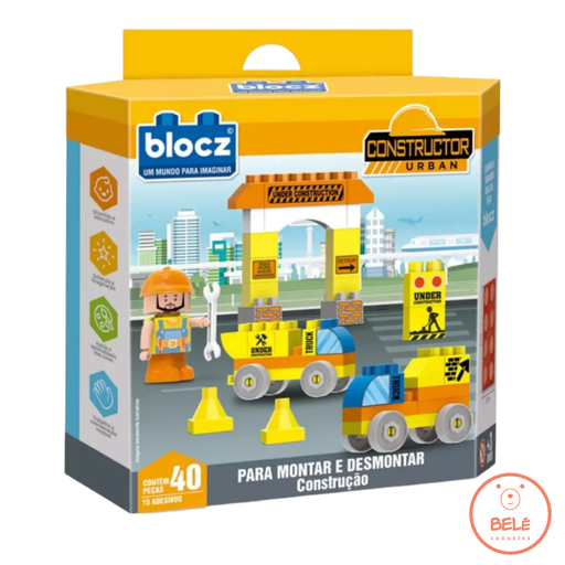 Bloques de encastre 40 piezas motivo Construcción