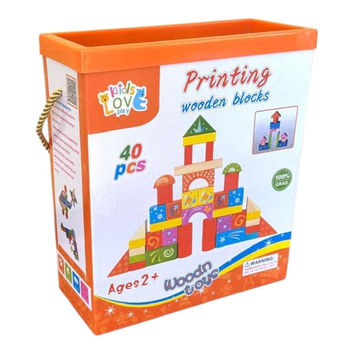 Bloques madera 40 piezas Castillo