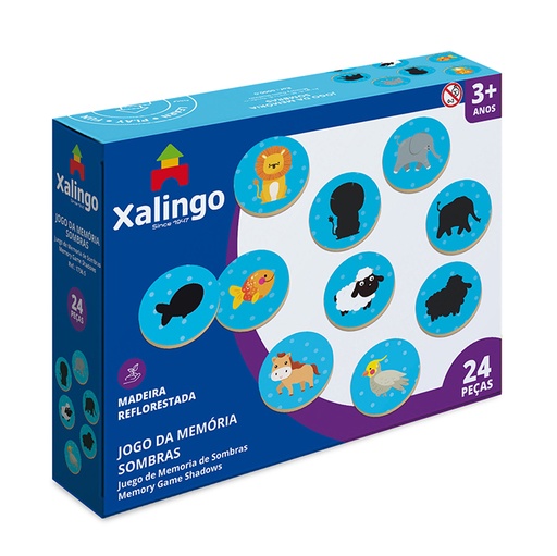 Juego de memoria con sombras hecho en madera