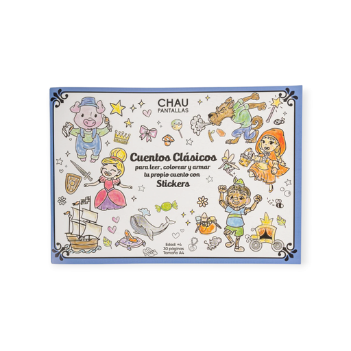 Libro actividades Cuentos Clásicos para colorear + stickers