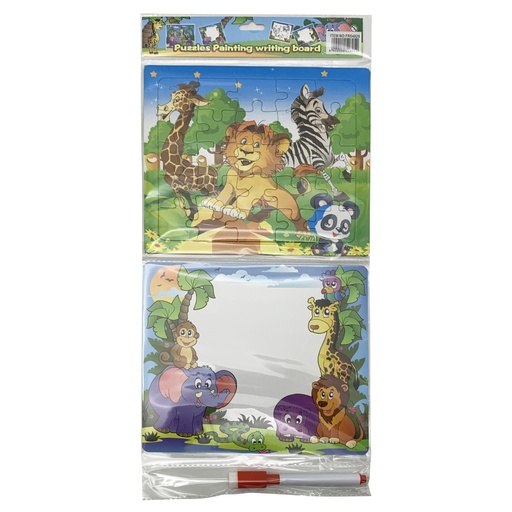 Pizarra con puzzle y marcador