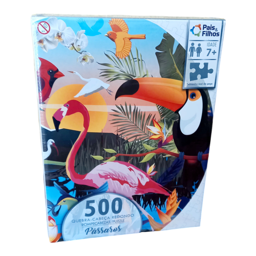 Puzzle redondo 500 piezas Pájaros